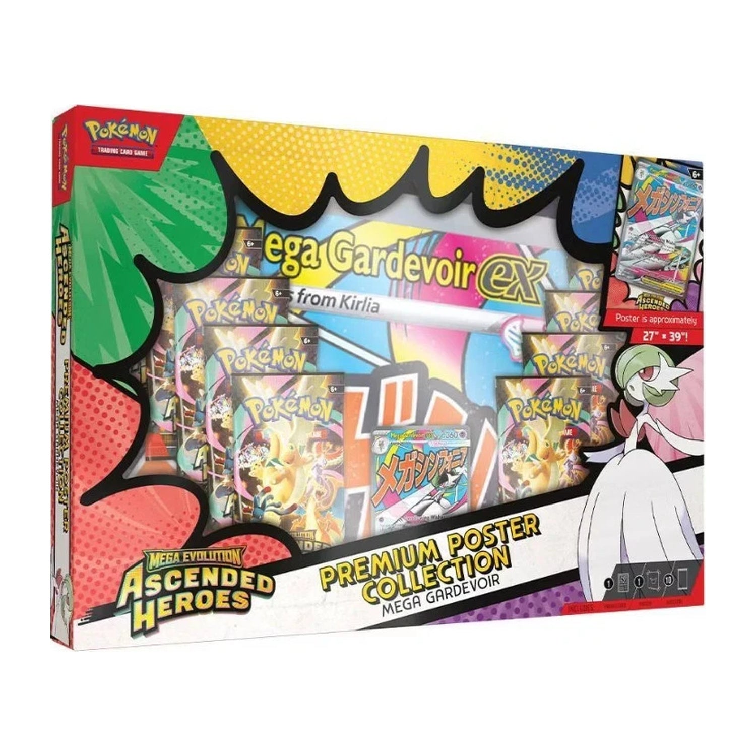 2026 Pokémon Ascended Heroes Mega Gardevoir Premium Poster Collection sealed box front