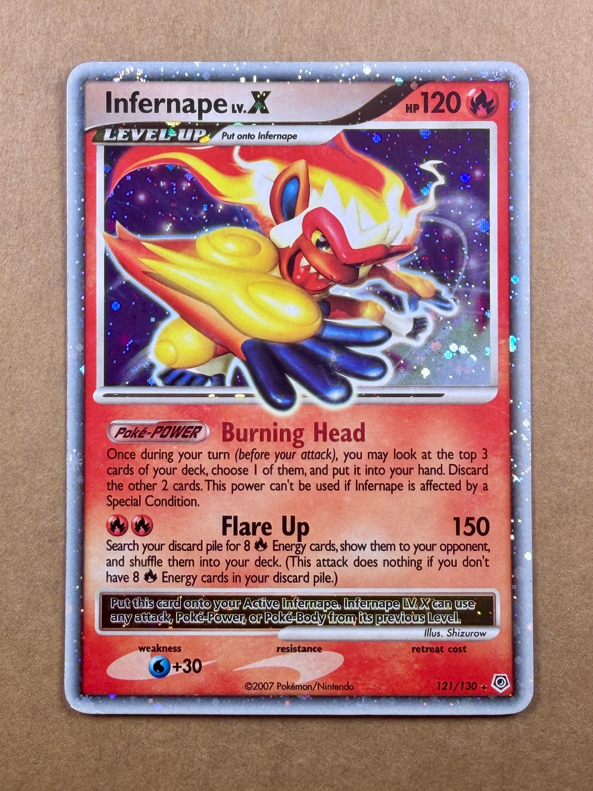 2007 Pokémon Diamond & Pearl Infernape Lv.X #121/130 Ultra Rare