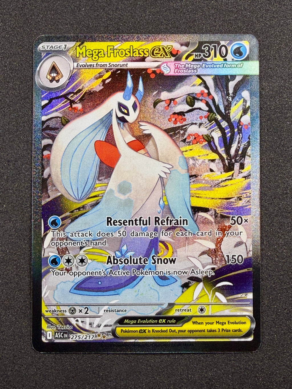 Mega Froslass ex 275/217 Ascended Heroes Special Illustration Rare Pokémon card front