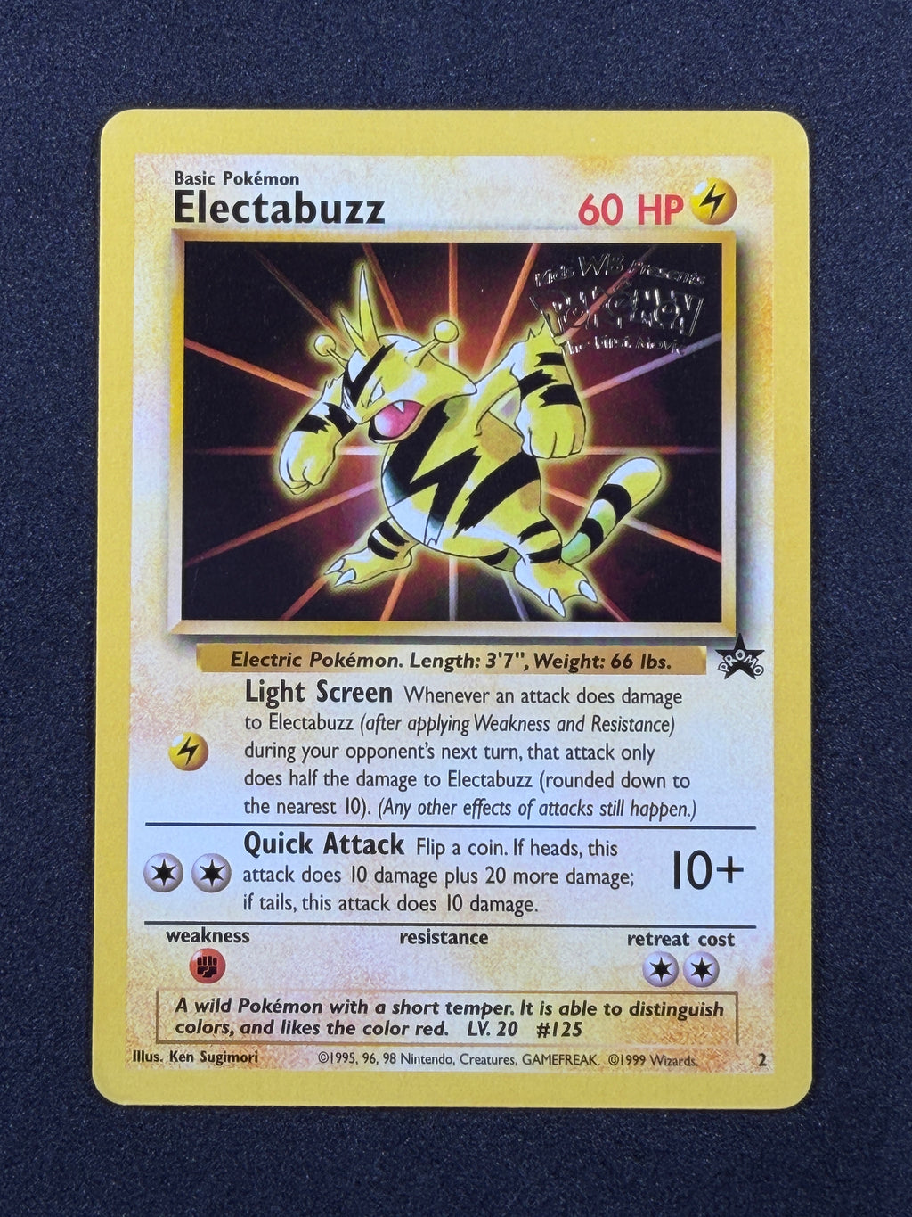1999 Pokémon WoTC Black Star Promos Electabuzz #2 Movie Promo