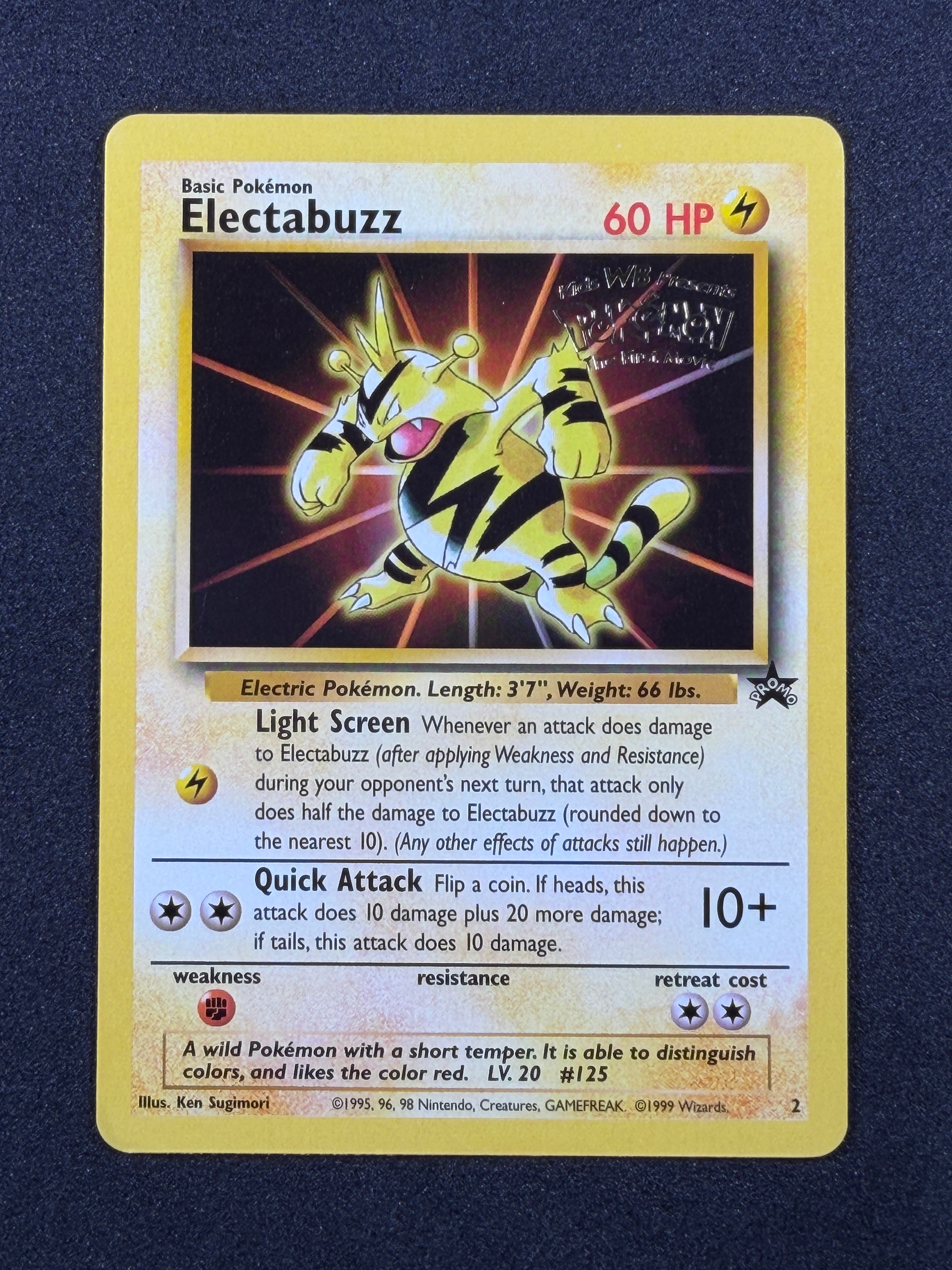 1999 Pokémon WoTC Black Star Promos Electabuzz #2 Movie Promo
