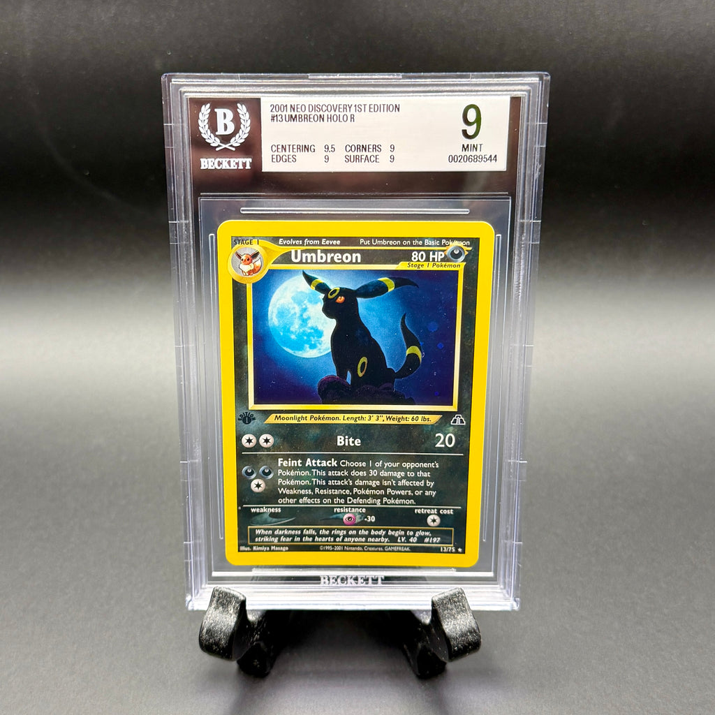 2001 Pokémon Neo Discovery Umbreon #13/75 1st Edition Holo Rare BGS 9 Mint