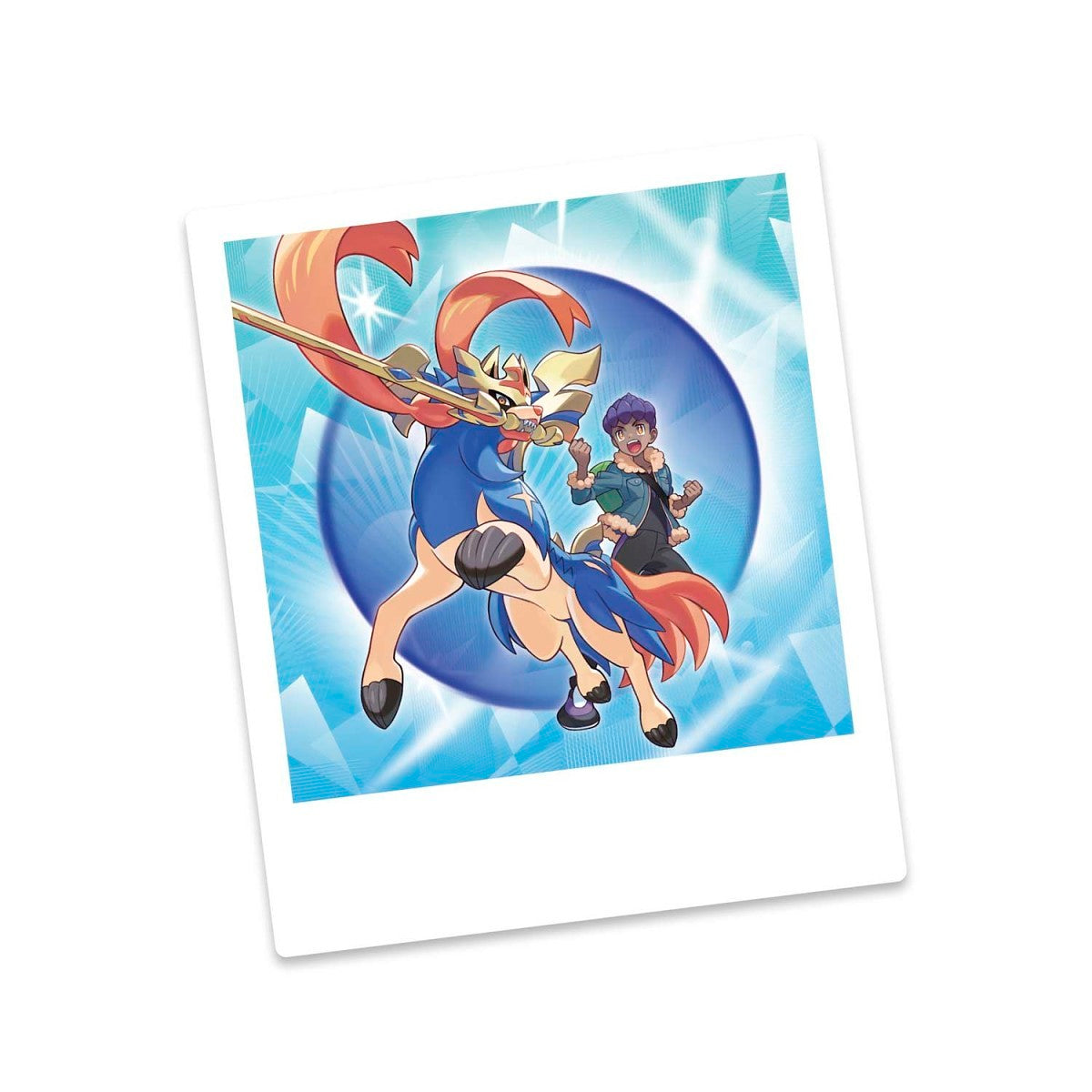Hop and Zacian photo sticker included with the 2025 Pokémon Hop's Zacian ex Box